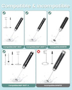 Maestri House Rechargeable Milk Frother, LunaFro NS Handheld Electric Foam Maker+Whisk - Image 7