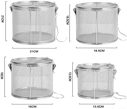 Large Capacity Stainless Steel Fine Mesh Strainer Gravy Soup Taste Spice Box Basket Brine Hot Pot Slag Separation Colander Strainers Basket Tea Infuser (Color : 30x30cm) - Image 6