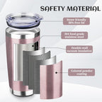 StarSpeed 8 Pack 20oz Stainless Steel Travel Coffee Tumbler,Rose Gold - Image 4