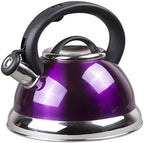 Creative Home Alexa 3.0 Quart Stainless Steel Whistling Tea Kettle Fast Boiling Heat Water for Stovetop Whistle Tea Pot, Metallic Purple by CreativeHome
