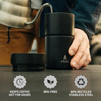VSSL Nest Pour Over Coffee Maker, Transportable and Compact Pour Over Coffee Maker (black, Nest Pour Over Coffee Set) - Image 5