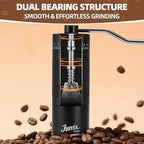 Manual Coffee Grinder with External Adjustment, Six-Star Stainless Steel Conical Burr, Adjustable Hand Grinder for Espresso, Pour Over, French Press,Black - Image 5