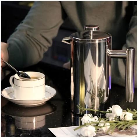 French Press Pot Filter Press Hand-made Coffee Pot Stainless Steel Double Walled Insulated 350ml/800ml/1000ml(350ml) - Image 7