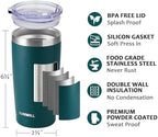 SUNWILL Travel Coffee Mug with Lid, 20 oz Tumbler Set of 2, Insulated Stainless Steel Cup for Drinks， Water, Tea, Powder Coated Forest Green & Plum - Image 2