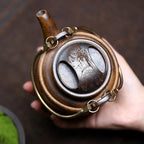 Tea Pot Chinese Style Handmade Handle Pot Household Kung Fu Tea Set Tea Maker Coffee Pot Teapot for Infuser (A One Size) - Image 4