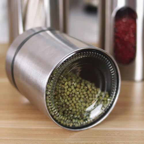 4 Pcs Sturdy Storage Tank Stainless Steel Coffee Bean Container Airtight Kitchen Storage Tank Cookie Jar Dry Goods Container Canister Sets - Image 6