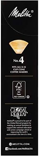 Melitta #4 Gourmet Cone Coffee Filters, Unbleached Natural Brown, 80 Count (Pack of 6) 480 Total Filters Count - Image 5