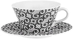 Vista Alegre Porcelain Portuguese Cobblestone Tea Cups & Saucers Set of 2 - Image 2