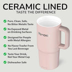 YOGI 24oz Tumbler with Straw - Peony Pink - Image 4