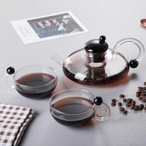 Sereno Filtration Teapot Set, Innovessa Tea Pot, 20oz Sereno Filtration Glass Teapot Set with Infusers for Loose Tea - Image 4