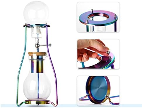 JITEM Cafetera Ice Cold Dripper Coffee and Tea Maker Dripper Brewer Maker with Adjustable Water Flow Stainless Steel Filter Glass Carafe for Coffee or Tea - Image 3