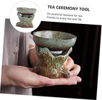 VALICLUD Ceramic Tea Strainer for Loose Leaves Practical Fine Mesh Filter for Gongfu Tea Reusable Stylish Spring Green Design - Image 3