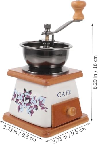 Burr Coffee Grinder Manual Wooden Hand Crank Bar Gift(Trapezoid) - Image 2