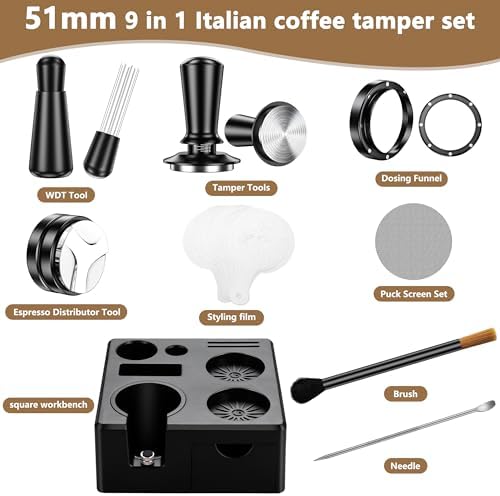 9PCS Espresso Accessories Kit，51mm Coffee Tamper Set Fits Breville - Image 2