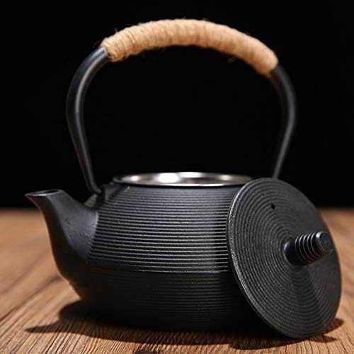 Classic tea kettle, Cast Iron Teapot,Japanese Style Tetsubin Tea Kettle Set, Cast Iron Teapot with Stainless Steel Infuser, Black 900ml - Image 4