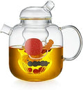 Coffee And Tea Kettle Handmade Glass Teapot With Removable Loose Tea Glass Infuser Blooming Teas 2-in-1 Tea Kettle Applicable Electric Pottery Tea Pot (Color : Transparent) by NEWCES