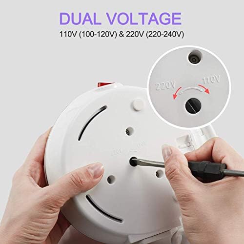 Upgrade Dual Voltage Travel Kettle 110-220V, Food Grade Silicone, Pink - Image 5