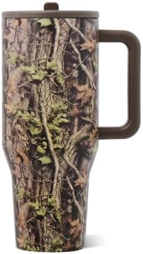 HydroJug Traveler 40oz, Insulated Tumbler with Handle & Straw, Woodland by Hydrojug