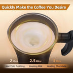 Milk Frother 4 in 1 Electric Milk Steamer 350ml 11.8oz Automatic Hot and Cold Foam Maker with 304 Stainless Steel Interior for Latte Cappuccino Coffee Hot Chocolate Home Kitchen - Image 5