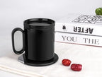 Coffee Mug Warmer with 10W Wireless Fast Charger, 2 in 1, 55℃ Electric Heating Mug Warmer for Desk & Home Office (White) (Black) - Image 3