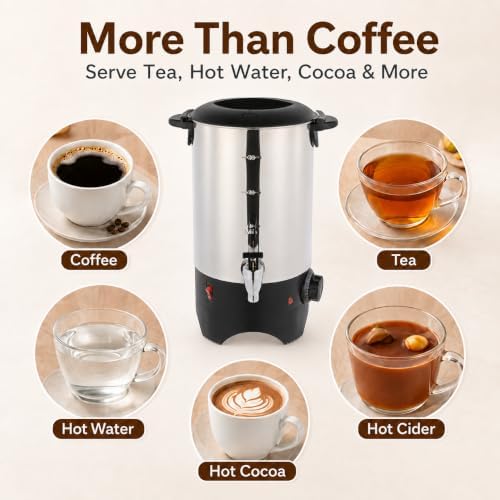 Commercial Coffee Urn Stainless Steel Adjustable Temperature - Image 5
