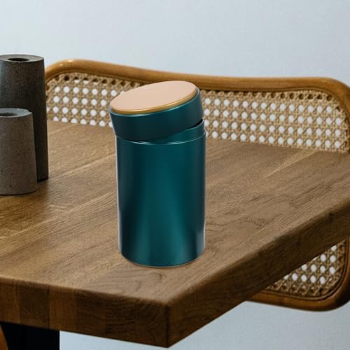 Toyvian 4pcs Green Tinplate Tea Canisters with Airtight Lids for Loose Leaf Tea Storage, Metal Kitchen Storage Jars for Home Pantry Organization - Image 6