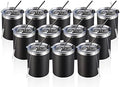 MEWAY 12 oz Lowball, Tumbler Stainless Steel Double Wall Vacuum Insulated Mug with Straw and Lid, Cleaning Brush ，Durable Powder Coated Insulated Coffee Cup for Cold & Hot Drinks (Black, 12 pack) by MEWAY