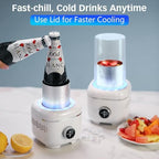 Cooling Cup with Mood Light,2 in 1 Cup Cooler Warmer for Desktop for 30.2℉-158℉,Electric Beverage Cooler with Aluminum Mug,Portable Quick Drink Chiller for Coffee Juice Cola Beer,Gifts for Women Men - Image 2