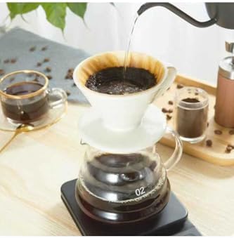 SODEF V60 02 Ceramic Pour Over Coffee Dripper White 102ml Capacity for Brew - Image 2