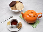 RSVP Large Stoneware Chai Teapot -Microwave & Dishwasher Safe - 42 oz - Orange - Image 6