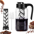 Cold Brew Coffee Maker Glass, 2 pcs 64 oz Mason Jar Pitcher by spreccio