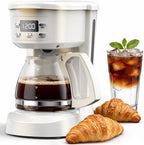 Coffee Maker, 5 Cup Programmable Drip Coffee Machine-White by Kozeewarm