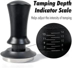 Coffee Tamper Spring Espresso Tamper 51mm 53mm 58mm Coffee Tampers And Coffee Stirrer Stainless Steel Tampers Coffee Accessories(58mm,Wooden-2Pcs) - Image 3