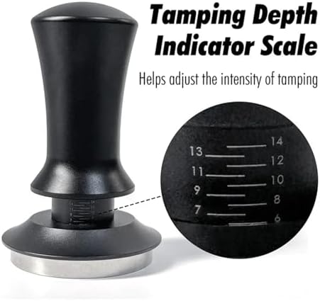 Coffee Tamper Spring Espresso Tamper 51mm 53mm 58mm Coffee Tampers And Coffee Stirrer Stainless Steel Tampers Coffee Accessories(58mm,Black-3Pcs) - Image 3