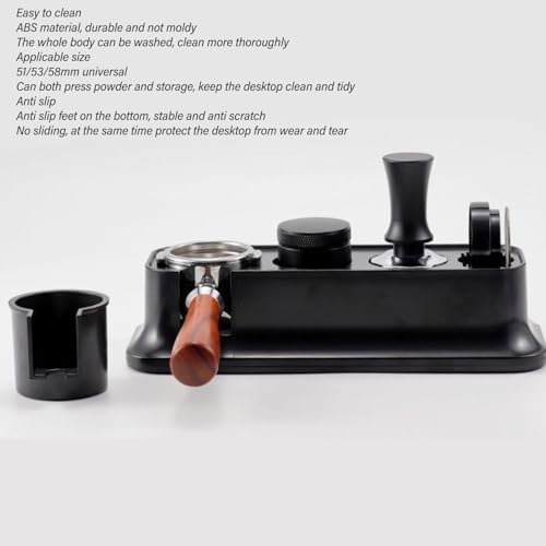 BaristaPro Coffee Tamping Station with Silicone Mat for 515358mm Portafilters Tamper and Distributor Holder Stand - Image 6