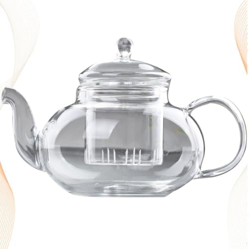 NUOBESTY 800ml Borosilicate Glass Teapot with Built-in Fine Mesh Strainer, Heat Resistant Steaming Tea Pot for Loose Leaf Brewing, Sturdy High Temperature Boiled Tea Kettle for Home - Image 7