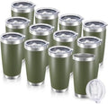 20 oz Tumblers Bulk Stainless Steel Tumbler with Lid, 12 Pack by CoolYoleb