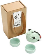 Ceramic Porcelain Kung Fu Travel Tea Set 3/5 Pcs Bag Box by Unknown