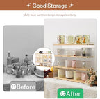 Mug Shelf 4-Tier Walnut Coffee Cup Displays,Kitchen Spice Storage - Image 5