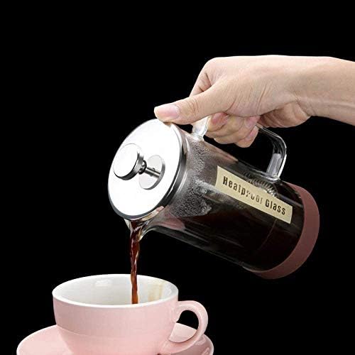 Coffee Maker - Stainless Steel & Glass French Coffee Press,Double Wall Thermal Insulated Borosilicate Glass Coffee Press. (Size : 350ML) - Image 3