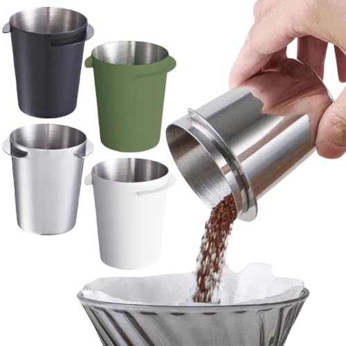 Coffee Dosing Cup 51/53mm Stainless Steel Mug for Espresso Machine (Silver by Unknown