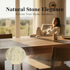 6 Pcs Marble Coasters Set, 3.9 in Round Natural Beige Stone Drink Coasters with Cork Base, 0.5 in Thick Cup Mats for Home and Office Coffee Table Decor - Image 5