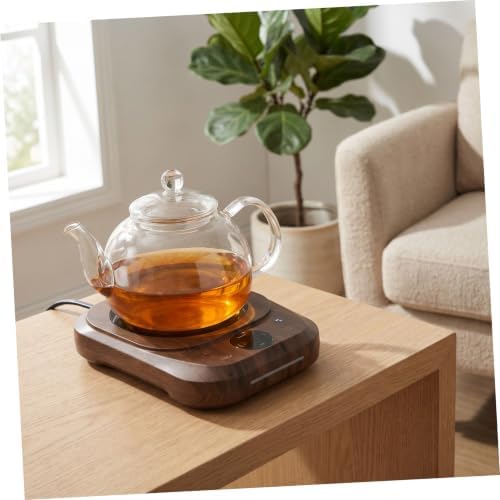 Electric Coffee Mug Warmer Pad Cord with 4 Heat Settings and Temperature Display, Oversized Heating Panel, Colorful Ambience Light, Intelligent LED Screen for Desk and Home Use - Image 6