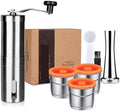 Stainless Steel Metal Reusable Coffee Capsule Refillable Filter with Orange Cover(3pc-t-ymq) by Unknown