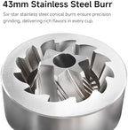 HiBREW G4B Manual Coffee Grinder, Adjustable Dial Aluminum Burr Mill - Image 2
