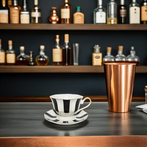 UPKOCH Polka Dot Cup and Saucer Set Ceramic Coffee Cup with Matching Dish European Style Mug for Latte Cappuccino Tea Milk 5.51 X 5.51 X 2.95 in - Image 6