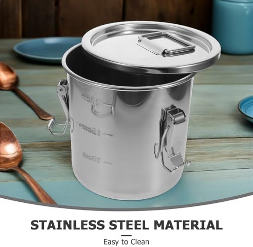 Abaodam 6l Stainless Steel Airtight Food Canister with Locking Clamp Lid - Image 3