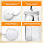 Mapoxy 32oz Mason Jars Cups with Plastic Lids & Straws 6 Pack - Image 2