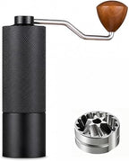 Manual Coffee Grinder - Stainless Steel Burrs, Adjustable Grind Settings, Portable Hand Crank for Espresso, Drip, French Press - Compact, Durable, Ideal for Home & Travel (Black) by Jogcaw