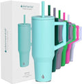 Elemental Spill Proof 40oz Insulated Tumbler with Handle & Straw Travel Mug by Elemental